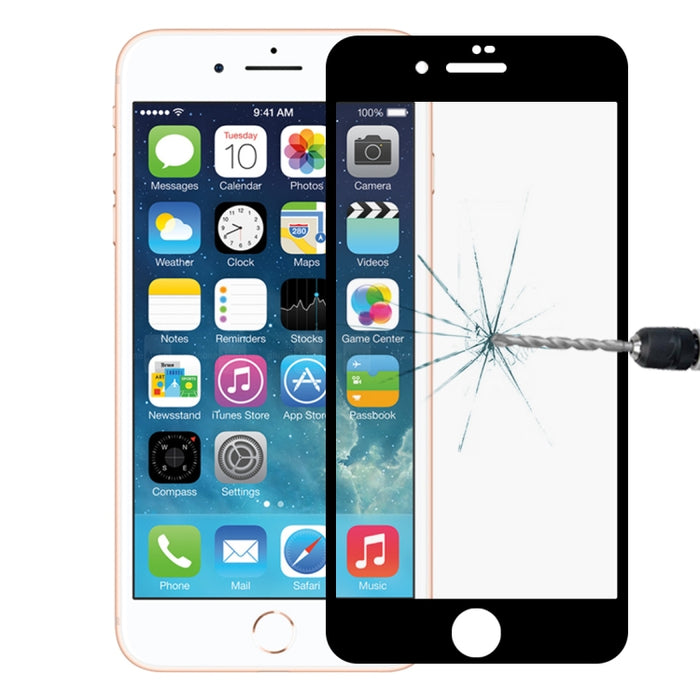 Película de vidrio templado HD de pantalla completa antirrayas 9H para iPhone 8 Plus y 7 Plus