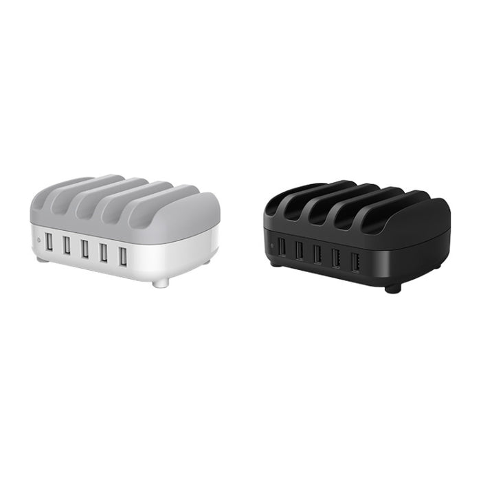 ORICO DUK-5P Estación de carga inteligente con 5 puertos USB de 40 W y soporte para teléfono y tableta