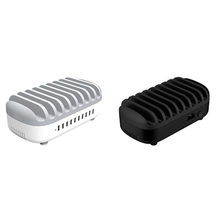 ORICO DUK-10P Estación de carga inteligente con 10 puertos USB de 120 W y soporte para teléfono y tableta