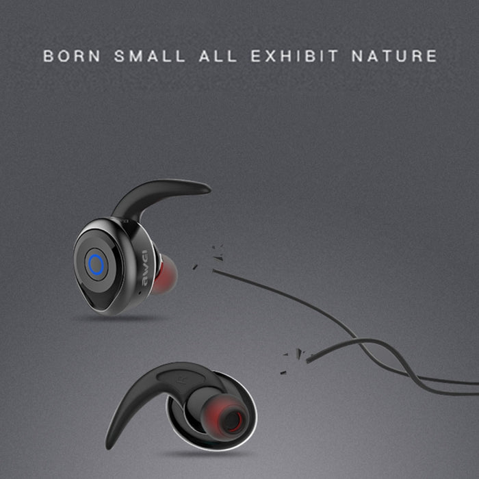 AWEI T1 Auriculares deportivos IPX4 Auriculares estéreo inalámbricos Bluetooth V4.2 a prueba de agua, soporte TWS