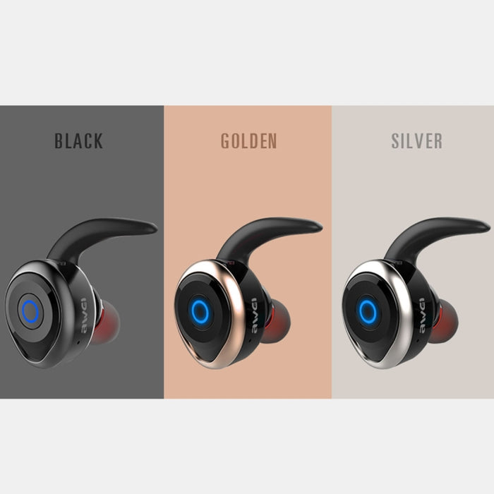 AWEI T1 Auriculares deportivos IPX4 Auriculares estéreo inalámbricos Bluetooth V4.2 a prueba de agua, soporte TWS