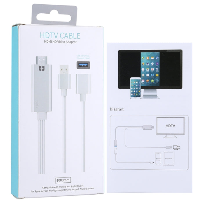Cable HDTV convertidor de vídeo USB 3.0 hembra HDMI HD 1080P
