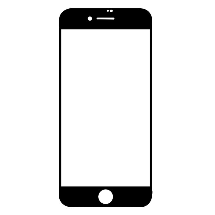 Para iPhone SE 2022/2020 Película de vidrio templado de aluminio con borde de arco grande de pantalla completa