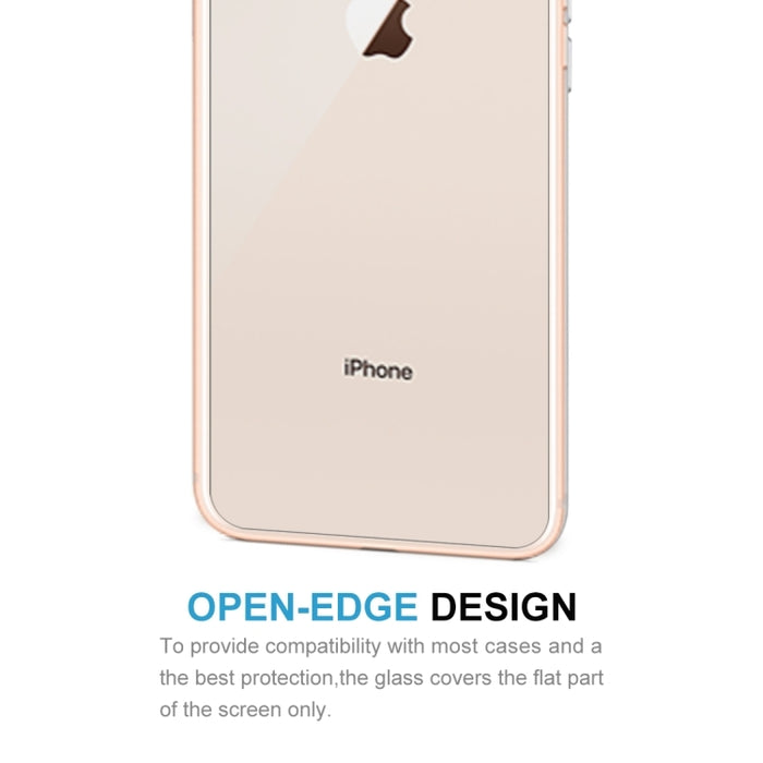2 PCS para iPhone 8 Plus y 7 Plus 0,3 mm 9H Dureza de la superficie 2.5D Borde curvo Protector de pantalla trasera de vidrio templado premium a prueba de explosiones