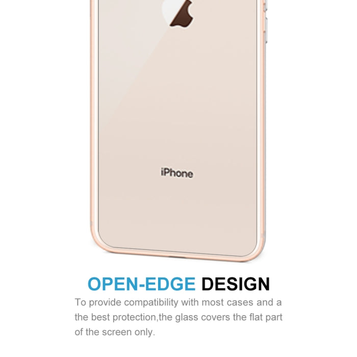 Para iPhone 8 Plus y 7 Plus, membrana trasera de 0,3 mm, dureza 9H, defensa de frontera de arco 2.5d, explota membrana trasera templada de alta calidad