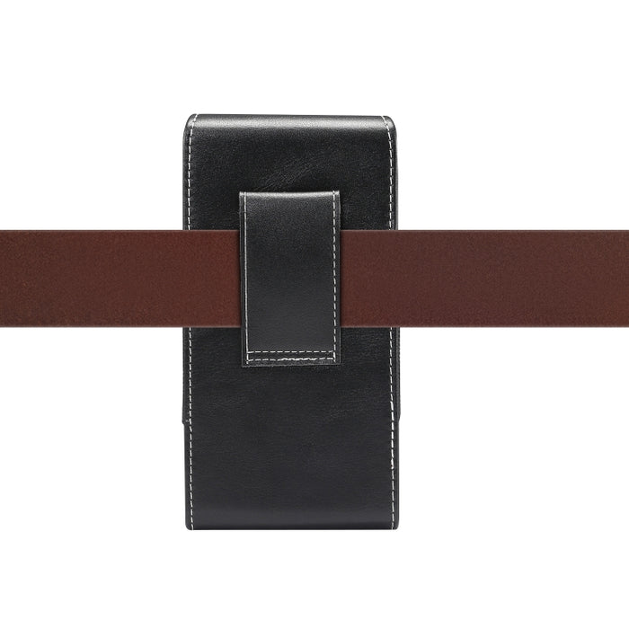 Riñonera vertical universal con textura de piel de cordero de 5,2 pulgadas para iPhone XS, Galaxy S10e, Huawei P30