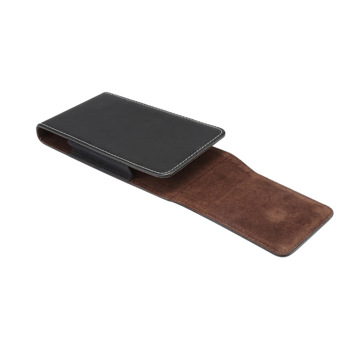 Riñonera vertical universal con textura de piel de cordero de 5,2 pulgadas para iPhone XS, Galaxy S10e, Huawei P30
