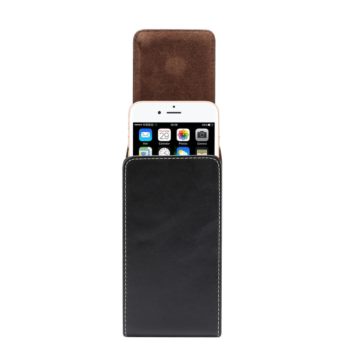 Riñonera vertical universal con textura de piel de cordero de 6,0 pulgadas para iPhone XS Max, Galaxy S10+, Huawei P30 Pro
