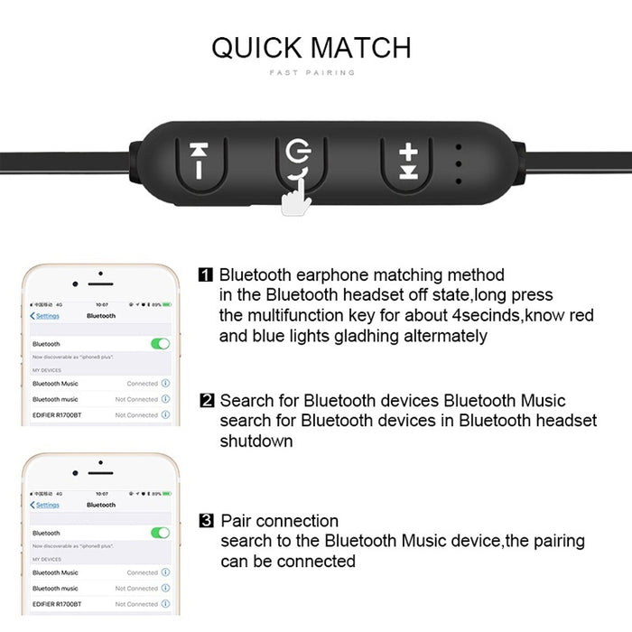 Auriculares internos magnéticos inalámbricos Bluetooth V4.2 XT11