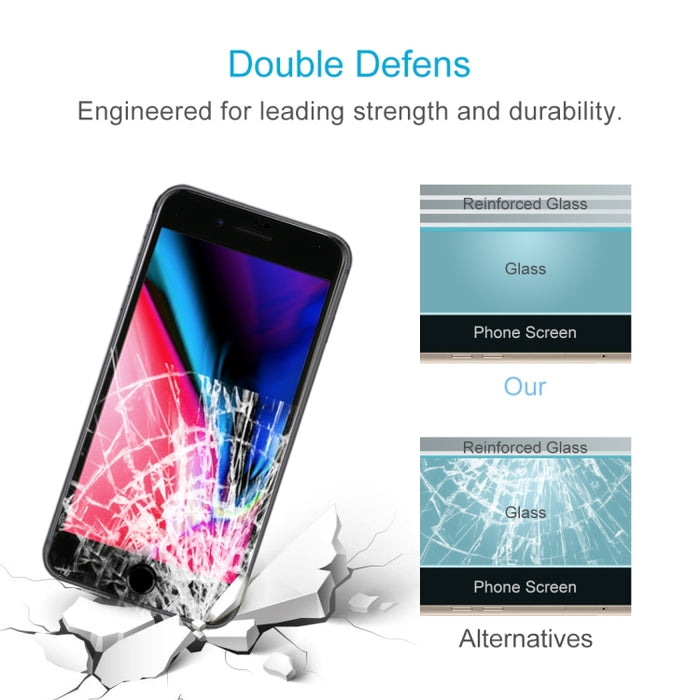 Para iPhone 8 Plus y 7 Plus 0,3 mm 9H Dureza superficial 5D Protector de pantalla de vidrio templado de pantalla completa curvada