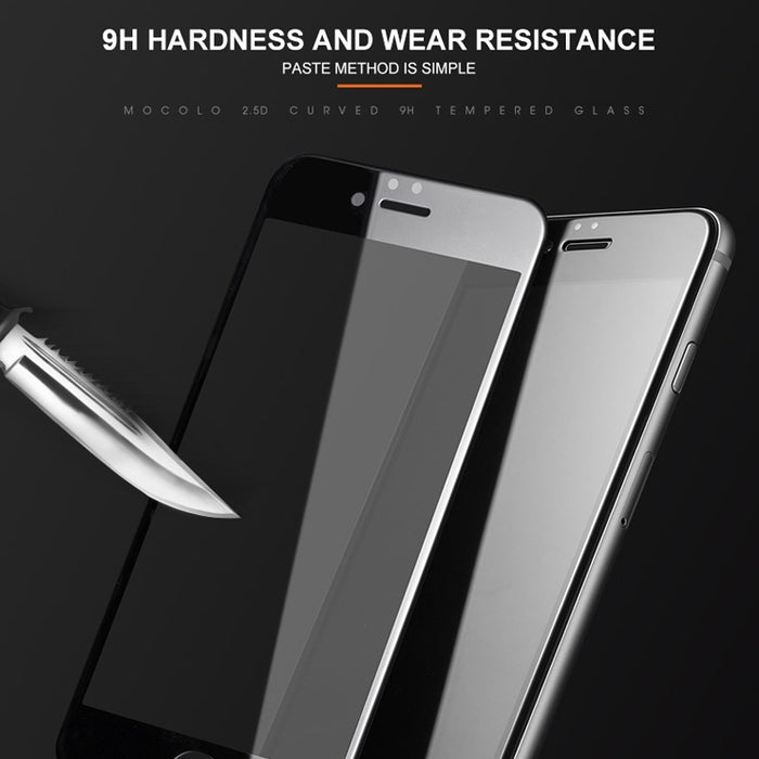 Película de vidrio templado con impresión de seda mocolo de 0,33 mm 9H 2.5D para iPhone 8 Plus y 7 Plus