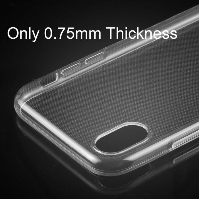 Para iPhone X / XS Funda protectora de TPU transparente ultrafina de 0,75 mm