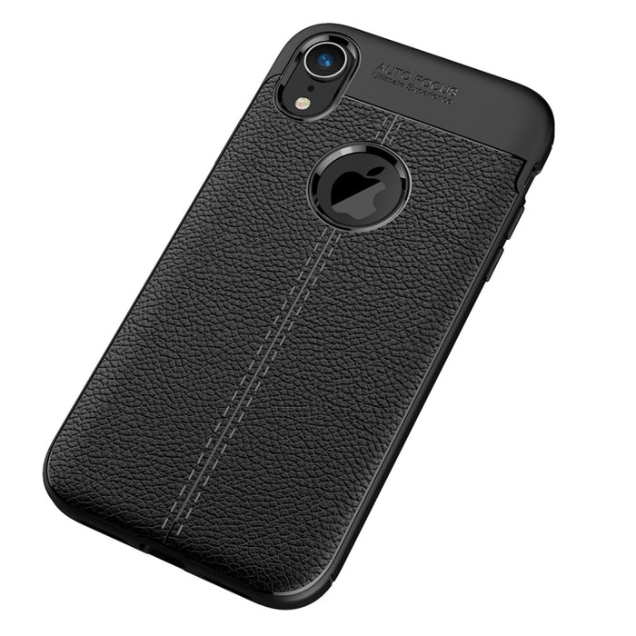 Para iPhone X / XS Funda de TPU con textura Litchi