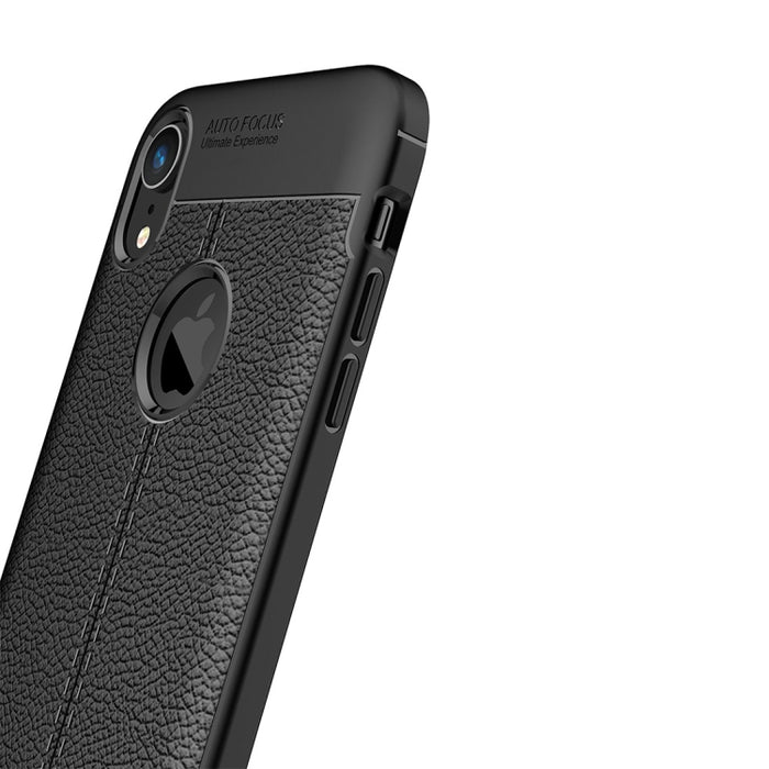 Para iPhone X / XS Funda de TPU con textura Litchi