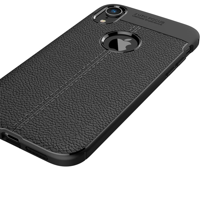 Para iPhone X / XS Funda de TPU con textura Litchi