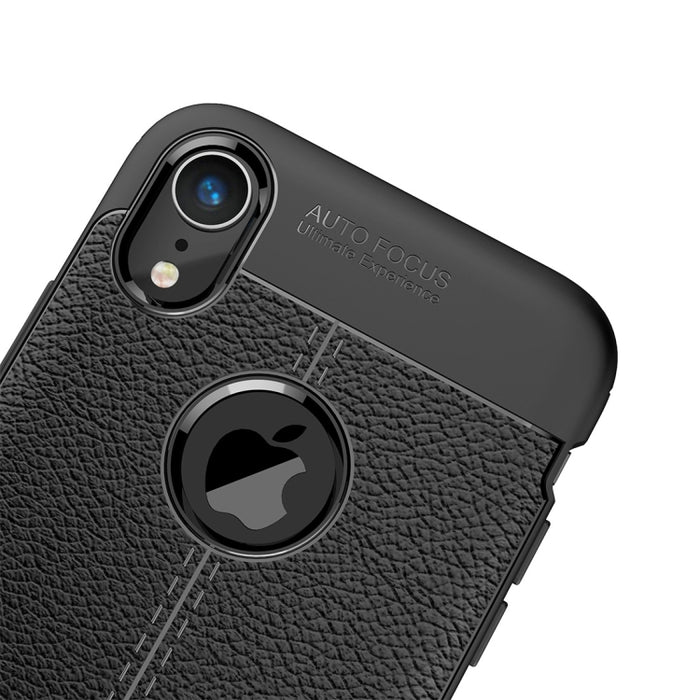 Para iPhone X / XS Funda de TPU con textura Litchi