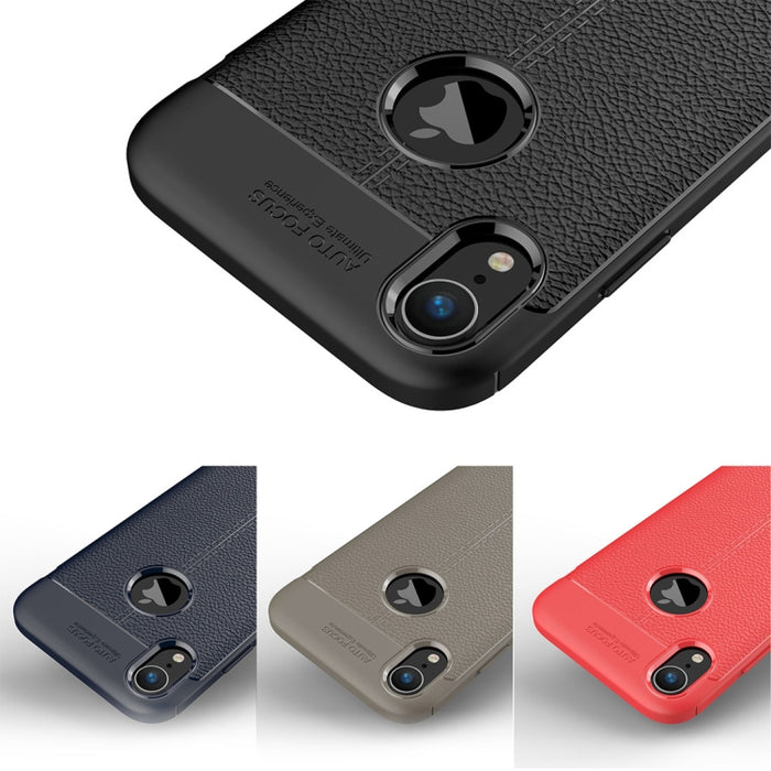 Para iPhone X / XS Funda de TPU con textura Litchi