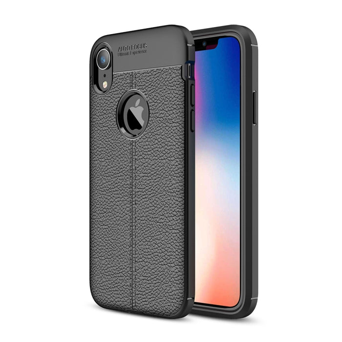 Para iPhone X / XS Funda de TPU con textura Litchi