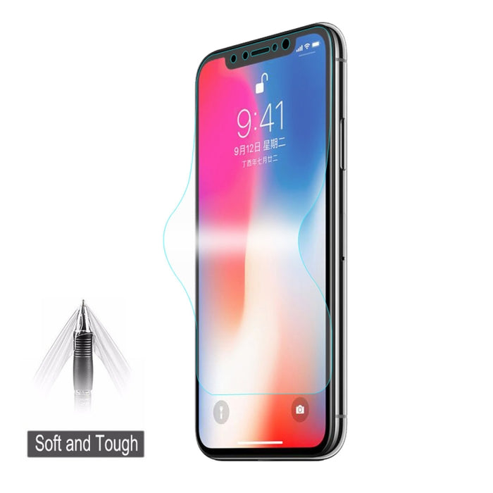 ENKAY Hat-Prince 0,1 mm 3D Protector de pantalla completa Película de hidrogel a prueba de explosiones para iPhone XS, material TPU + TPE + PET
