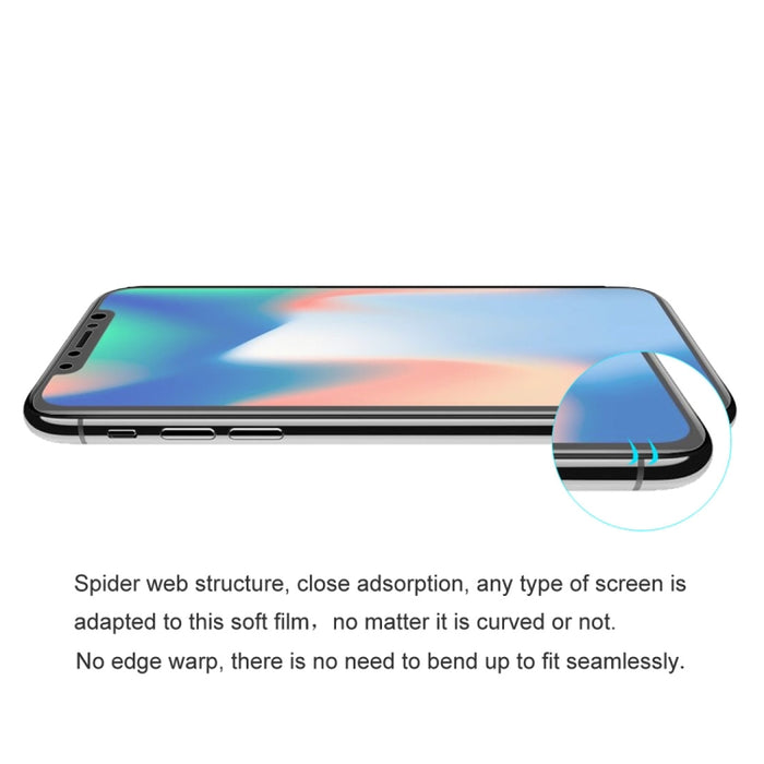 ENKAY Hat-Prince 0,1 mm 3D Protector de pantalla completa Película de hidrogel a prueba de explosiones para iPhone XS, material TPU + TPE + PET