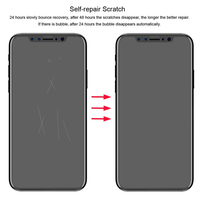 ENKAY Hat-Prince 0,1 mm 3D Protector de pantalla completa Película de hidrogel a prueba de explosiones para iPhone XS, material TPU + TPE + PET