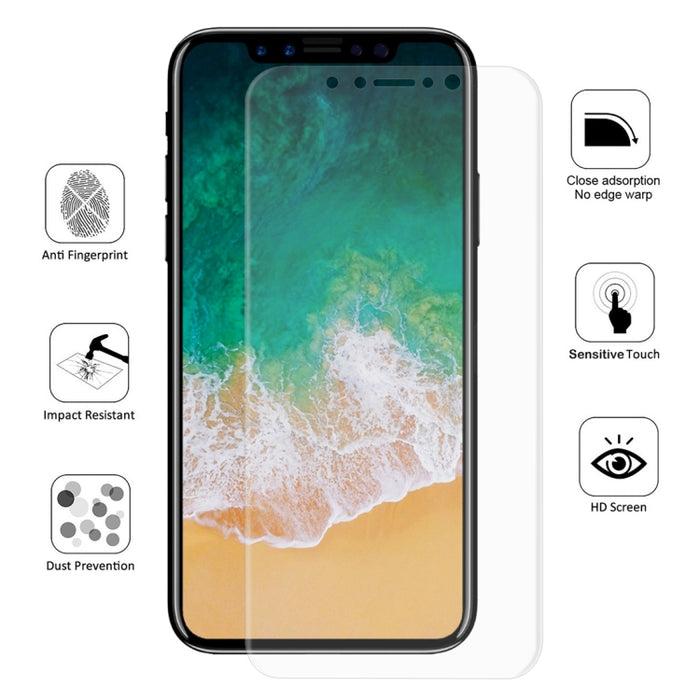 ENKAY Hat-Prince 0,1 mm 3D Protector de pantalla completa Película de hidrogel a prueba de explosiones para iPhone XS, material TPU + TPE + PET