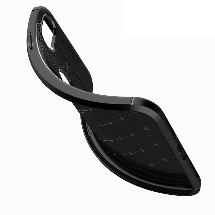 Para iPhone XS Max Funda de TPU con textura Litchi