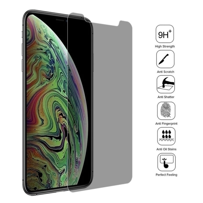 Para iPhone 11 Pro Max / XS Max 9H 3D Privacidad Antideslumbrante Protector de pantalla de vidrio templado de pantalla no completa