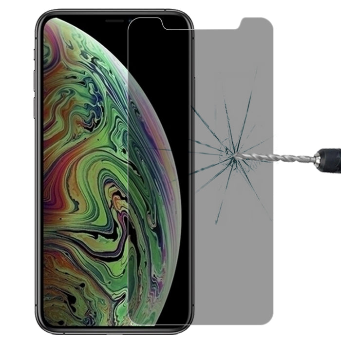 Para iPhone 11 Pro Max / XS Max 9H 3D Privacidad Antideslumbrante Protector de pantalla de vidrio templado de pantalla no completa