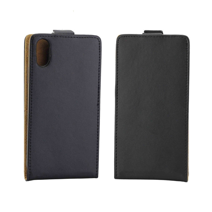 Para iPhone XS Max Business Style Funda de cuero con tapa vertical TPU con ranura para tarjeta