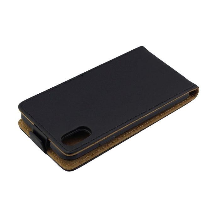 Para iPhone XS Max Business Style Funda de cuero con tapa vertical TPU con ranura para tarjeta