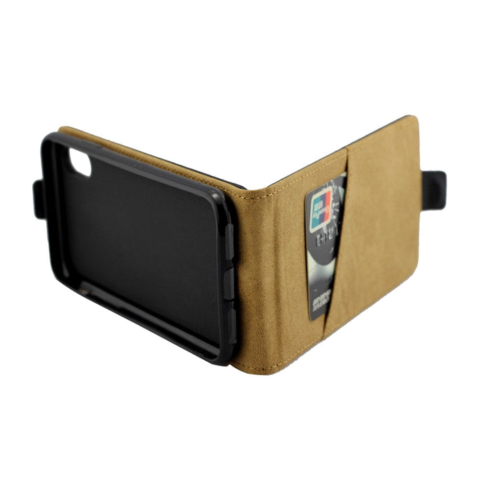 Para iPhone XS Max Business Style Funda de cuero con tapa vertical TPU con ranura para tarjeta