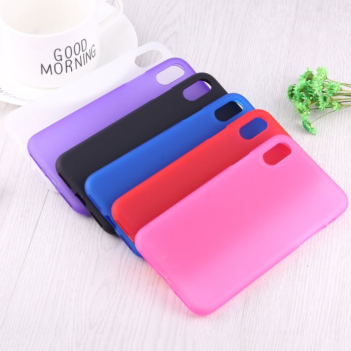Para iPhone XS Max Funda de TPU suave esmerilada de color sólido