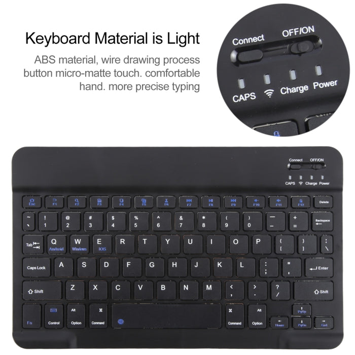IP071 para iPad Pro 9.7 pulgadas / iPad Air 2 / iPad Air /iPad 9.7 (2018) y iPad 9.7 (2017) Teclado Bluetooth ABS separable + Funda para tableta de cuero con tapa horizontal con textura Litchi con soporte