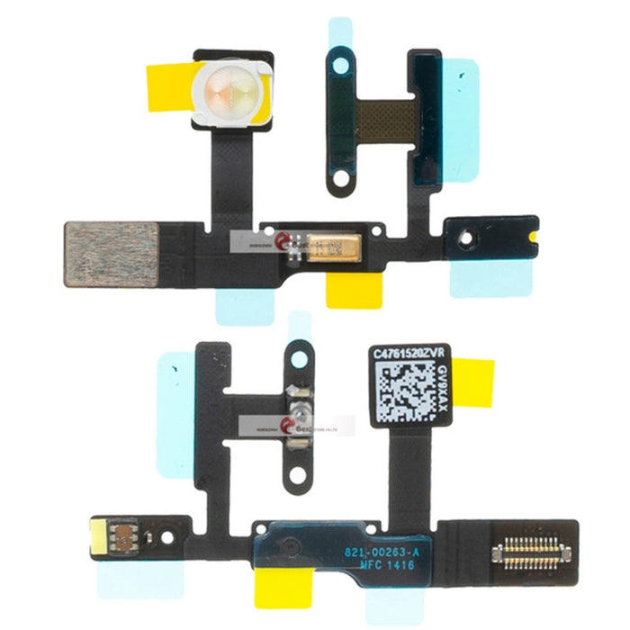 Botón de encendido y linterna + cable flexible de micrófono para iPad Pro de 9,7 pulgadas / A1673 / A1674 / A1675, For iPad Pro 9.7(Power Button)