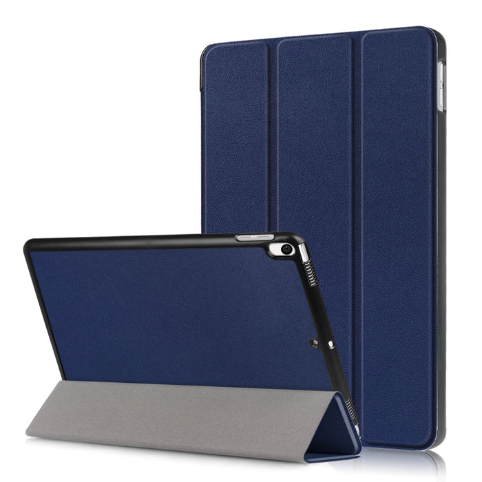 Funda de cuero con tapa horizontal Custer Texture para iPad Air 2019 de 10,5 pulgadas, con soporte plegable triple y función de suspensión/activación