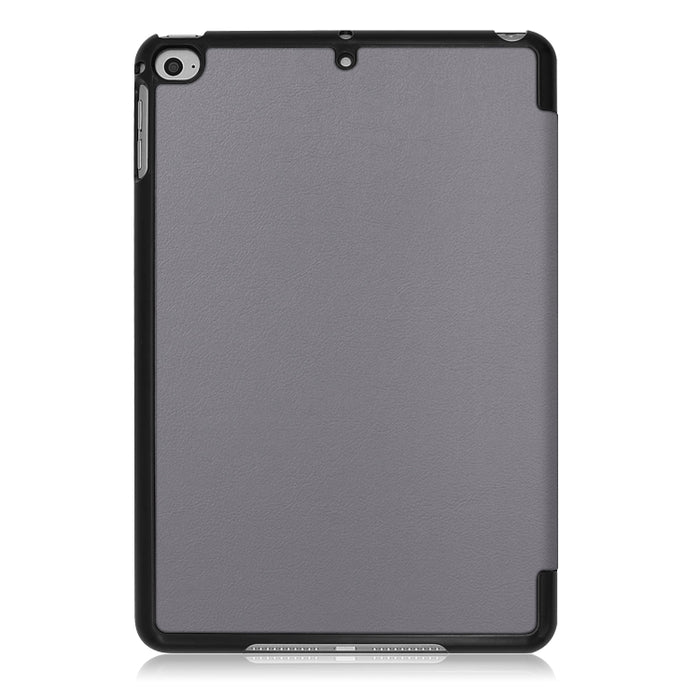 Funda de cuero con tapa horizontal Custer Texture para iPad Mini 2019 y Mini 4, con soporte plegable triple y función de suspensión / activación