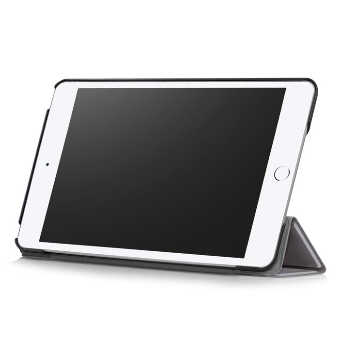 Funda de cuero con tapa horizontal Custer Texture para iPad Mini 2019 y Mini 4, con soporte plegable triple y función de suspensión / activación