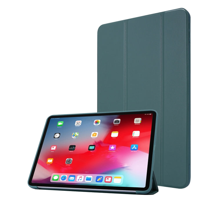 Para iPad Pro 11 (2020) PC + Funda para tableta de cuero PU con soporte triple plegable