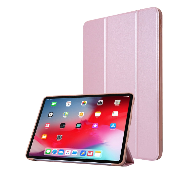 Para iPad Pro 11 (2020) PC + Funda para tableta de cuero PU con soporte triple plegable