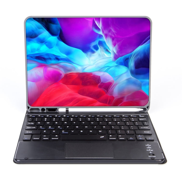 Funda para tableta con teclado Bluetooth desmontable con textura lisa de piel X-11BC para iPad Pro de 11 pulgadas 2020/2018, con panel táctil y ranura para bolígrafo