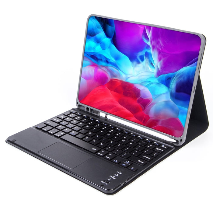 Funda para tableta con teclado Bluetooth desmontable con textura lisa de piel X-11BC para iPad Pro de 11 pulgadas 2020/2018, con panel táctil y ranura para bolígrafo