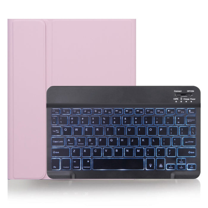 Funda para tableta con teclado Bluetooth desmontable con textura lisa de piel X-11BS para iPad Pro de 11 pulgadas 2020/2018, con ranura para bolígrafo y retroiluminación