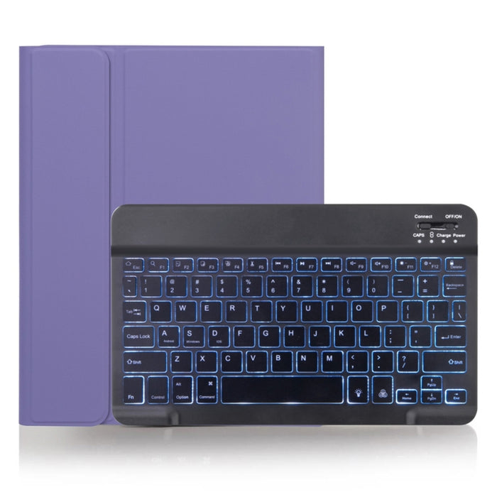 Funda para tableta con teclado Bluetooth desmontable con textura lisa de piel X-11BS para iPad Pro de 11 pulgadas 2020/2018, con ranura para bolígrafo y retroiluminación