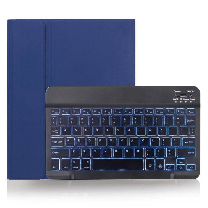 Funda para tableta con teclado Bluetooth desmontable con textura lisa de piel X-11BS para iPad Pro de 11 pulgadas 2020/2018, con ranura para bolígrafo y retroiluminación