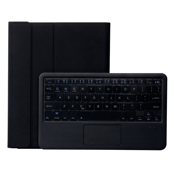 YT11B-A Funda de cuero para tableta con teclado Bluetooth desmontable de color caramelo con panel táctil, ranura para bolígrafo y soporte para iPad Pro de 11 pulgadas 2021