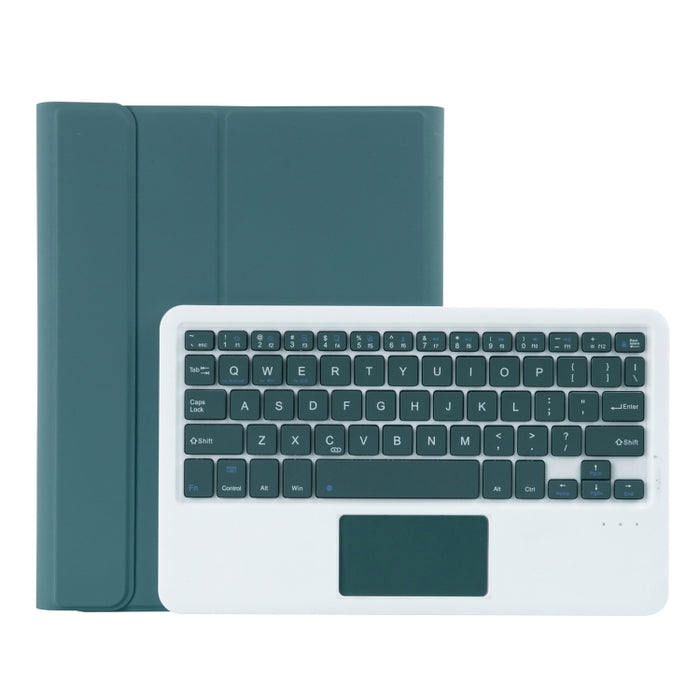 YT11B-A Funda de cuero para tableta con teclado Bluetooth desmontable de color caramelo con panel táctil, ranura para bolígrafo y soporte para iPad Pro de 11 pulgadas 2021