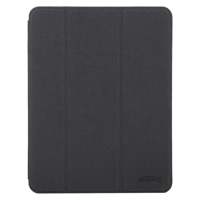 Mutural YASHI Series TPU + PU Patrón de tela Textura Funda de cuero con tapa horizontal con soporte plegable triple y ranura para bolígrafo y función de activación / suspensión para iPad Air 2022/2020 10.9