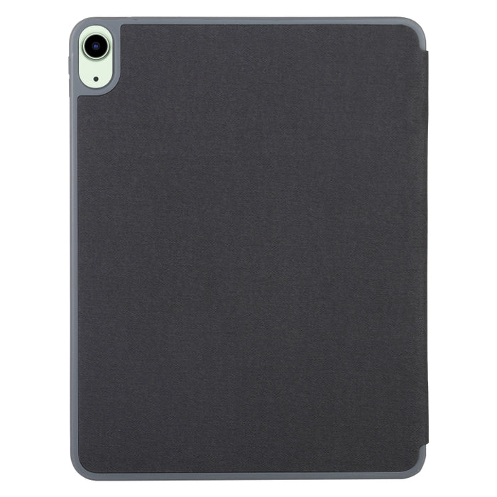 Mutural YASHI Series TPU + PU Patrón de tela Textura Funda de cuero con tapa horizontal con soporte plegable triple y ranura para bolígrafo y función de activación / suspensión para iPad Air 2022/2020 10.9