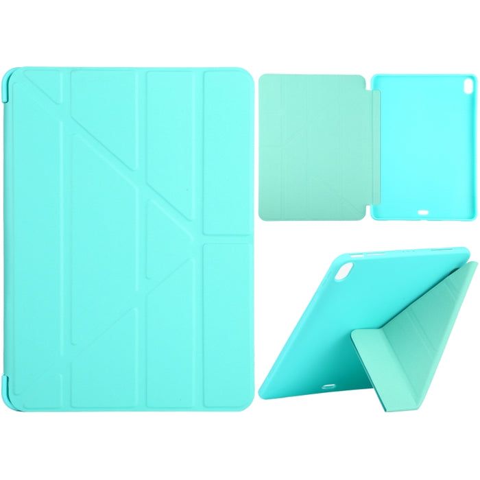 Millet Texture PU + Funda de cuero de cobertura total de silicona con soporte plegable múltiple para iPad Air (2020) de 10,9 pulgadas